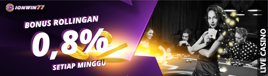 Komisi Live Casino 0.8%